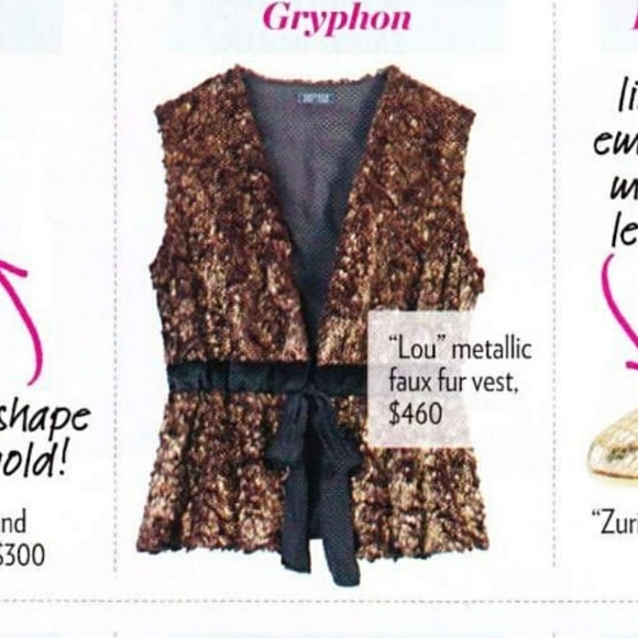 Gryphon Lou Metallic Faux Fur Vest - Picture 14 of 14